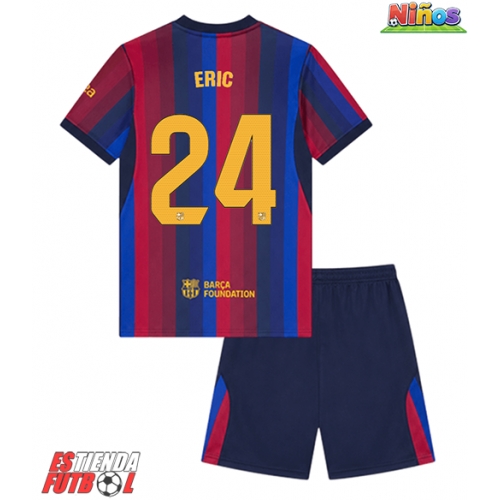 Barcelona Eric Garcia #24 Primera Equipación Niños 2026-27 Manga Corta (+ Pantalones cortos)